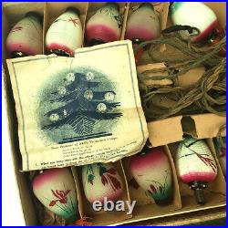 A Scarce Vintage Box Of Alps Lights Chinese Lanterns Christmas Tree Lights Bulbs