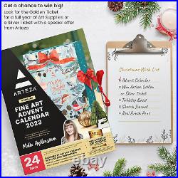Advent Calendar 2023 (Fine Art, 24 Days) Art Supplies Holiday Gift for Ad