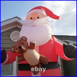 Air Blown Up Inflatable Santa Claus Christmas Yard Decoration Over 12 Ft High