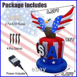 American Patriotic Independence Day 4th of July Bald Eagle Lighted Inflatable