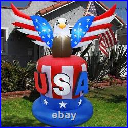 American Patriotic Independence Day 4th of July Bald Eagle Lighted Inflatable