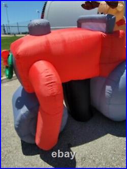 Animated Large Steamroller Xmas Inflatable- Grandma Got Ran Over Reindeer in Box