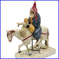 Anthony Costanza Captured Carving Santa Horse Peaceable Christmas Folk Art Rare