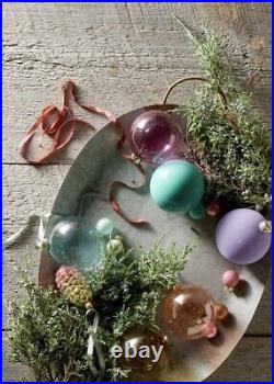 Anthropologie 16 Glass Mixed Finish Globe Ornaments Christmas 3 NEW