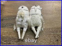 Anthropologie BHLDN SLEEPING Owls Couplet Ornament NEW and RARE