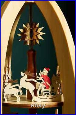 Anthropologie Clara Christmas Pyramid German Folklore Wooden Large 23 NEW