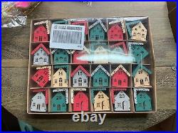 Anthropologie Cottage Advent Ornaments Set NEW