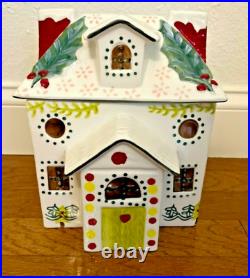 Anthropologie Nathalie Lete Holiday House Cookie Jar New with Tag in Original Box