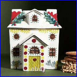 Anthropologie Nathalie Lete Holiday House Cookie Jar Whimsical New NIB NWT