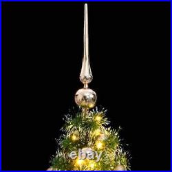 Artificial Christmas Tree 150 LEDs&Ball Set&Flocked Snow 59.1 B1C4