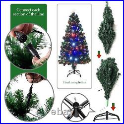 Artificial Christmas Tree with LED Lights / Snow Flocked / Pre Lit Fiber Optic