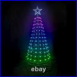 Aurio 5ft Round Pixel Tree 248LED and 40LED Star with Remote