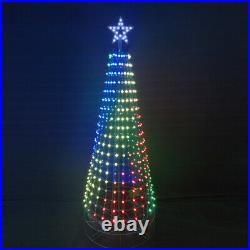 Aurio 7ft Round Pixel Tree 496LED and 40LED Star with Remote