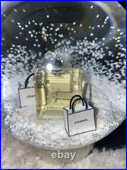 Auth New Chanel Perfume No. 5 Shopping Bag Box Snow Globe Camellia Box Gift VIP