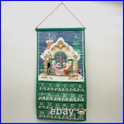 Avon 1987 Countdown to Christmas Fabric Advent Calendar With Original Mouse