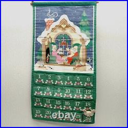 Avon 1987 Countdown to Christmas Fabric Advent Calendar With Original Mouse