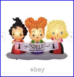 BNIB SOLD OUT Disney 4.5ft Hocus Pocus Sisters Air Blown Inflatable-Never Opened