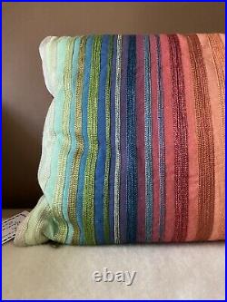 BNWT Mackenzie-Childs Colorful Garden Stripe Lumbar Pillow