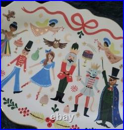 BRAND NEW ANTHROPOLOGIE Rifle Paper Co. Holiday Nutcracker Serving Plate