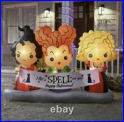 BRAND NEW Disney 4.5 ft Hocus Pocus Sisters Scene Air Blown Halloween Inflatable