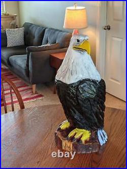 Bald Eagle Statue, Hand Carved Eagle Art, Yard & Home Decor, Chainsaw Art