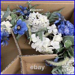 Balsam Hill Nantucket Hydrangea Wreath 30 Newith Open Box $179 Natural Vine Frame
