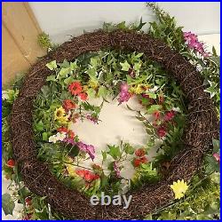 Balsam Hill Outdoor Meadow Wreath 34 NewithOpen box (Distressed box) $179