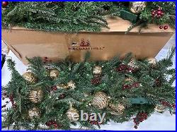 Balsam Hill Pine Peak Holiday Garland 10 Ft Clear LED Battery 2-PACK $459 OPEN