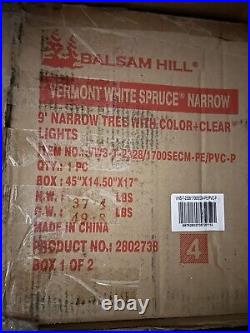 Balsam Hill Vermont White Spruce Narrow 9ft Christmas Tree