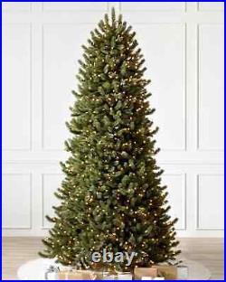 Balsam Hill Vermont White Spruce Narrow Christmas Tree 7.5 Ft Candlelight Clear