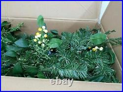 Balsam Hill White Berry Cypress Garland 6Ft 2 Pack New /Open Box