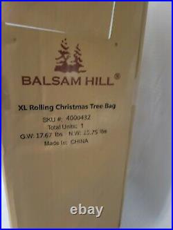 Balsam Hill XL Rolling Christmas Tree Bag Fits 9' Tall 70 Wide Trees New