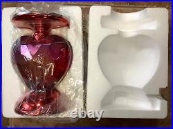 Bath Body Works 8 Red Glitter Heart Light Up Water Globe 3 Wick Candle Holder
