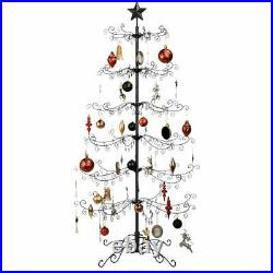 Beautiful Gold Wrought Iron Christmas Tree Holiday Ornament Holder Display Stand