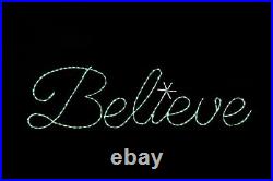 Believe metal wire frame LED outdoor light display