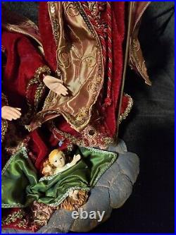 Belk Biltmore Christmas Decor Tabletop Holy Family and Angel Tree Topper