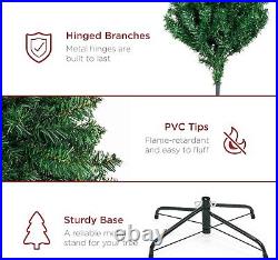 Best Choice Products 6ft Premium Hinged Artificial Holiday Christmas Pine Tree