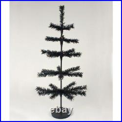 Bethany Lowe Halloween Black Artificial Feather Tree 31 H