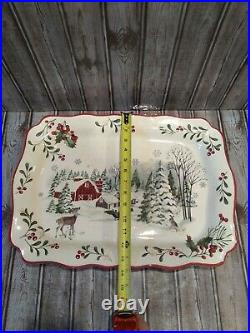 Better Home And Gardens Ceramic Christmas Serving Tray