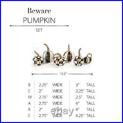 Beware Decorative Pumpkin Set for Fall Home Decor, Cute Halloween