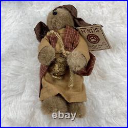 Boyds Bears Head Bean Collection Nativity 4-Piece Wise Men/Donkey Plush Set NEW