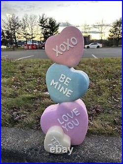 Brand New Valentine's Day Pastel Candy Conversation Heart Statue Greeter