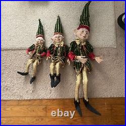 BrylaneHome Posable Christmas Elf Set Of 3 Different Sizes. 38 24 20