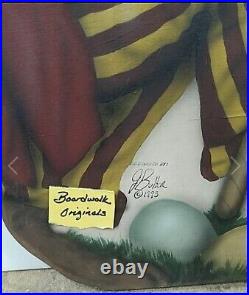Buller 1995 Signed Bonnie Barrett Boardwalk Originals Hand Painted Bunny Rabbit