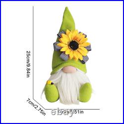 Bumble Bee Spring Gnome Plush with Yellow Sunflower Cute Decoration