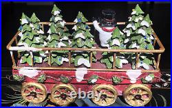 CHRISTMAS EXPRESS STOCKING HOLDER TRAIN COLLECTIONWaving Snowman-Tree Car