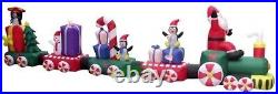 CHRISTMAS HUGE 20 FT TRAIN SCENE CANDY PENGUIN Airblown Inflatable YARD DECOR