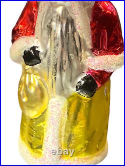 CHRISTOPHER RADKO Retired Artist Signed Georgian Santa Reflector Glass Ornament