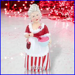 Candy Cane Mrs. Claus Baker Christmas Decor SHIPS WITHIN 15 DAYS