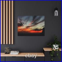 Canvas Gallery Wrap sunset red beautiful 40x30